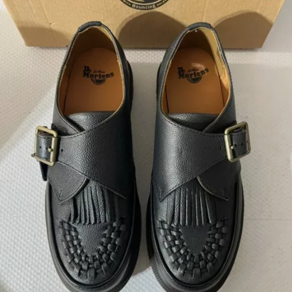 DR. MARTENS Ramsey Kiltie WOVEN Buckle Monk Loafer Creepers MSRP$210 CHIC&UNIQUE - Picture 9 of 13